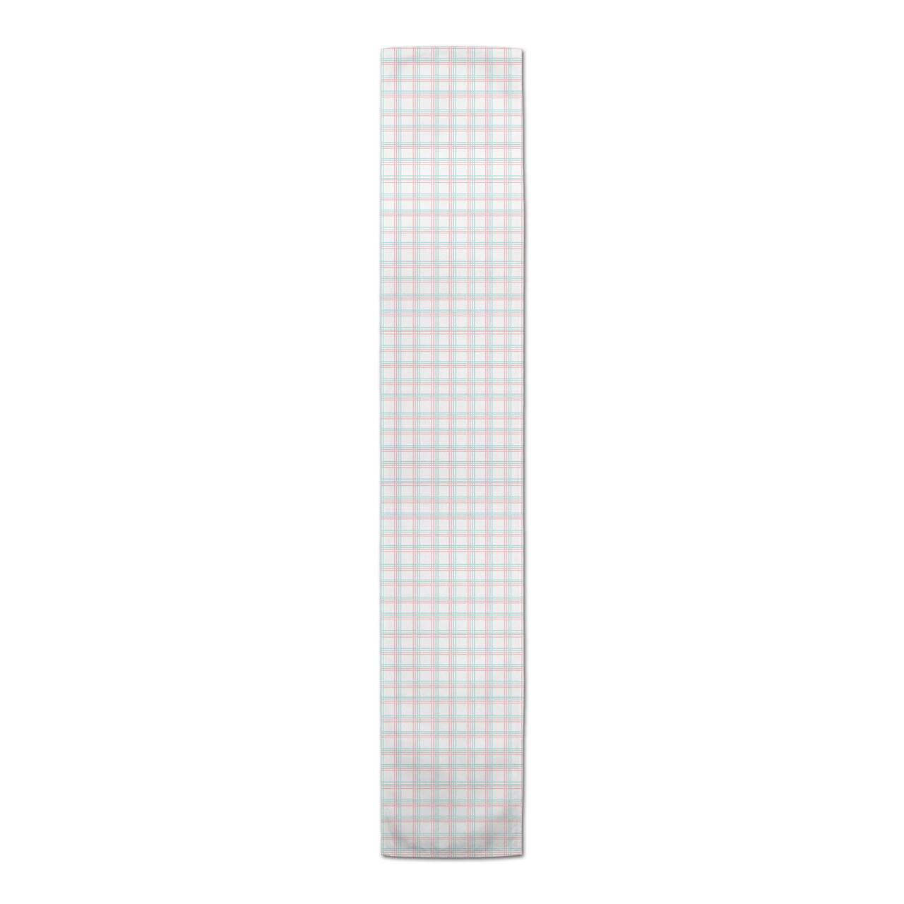 Pink & Blue Grids Indoor/Outdoor Table Runner